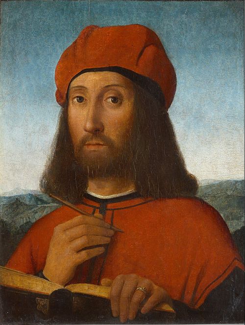 Portrait of a Man with Red Beret and Book, 1495, Antonello de Saliba