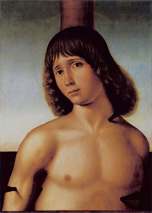 St. Sebastian at the Column, 1487, Antonello de Saliba