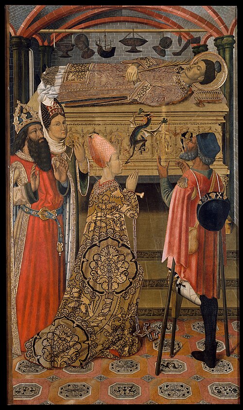 Princess Eudoxia before the Tomb of Saint Stephen, 1500, Vergós Group
