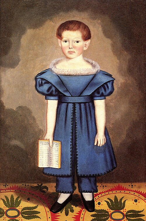 Boy on Stenciled Carpet, 1838, Erastus Salisbury Field