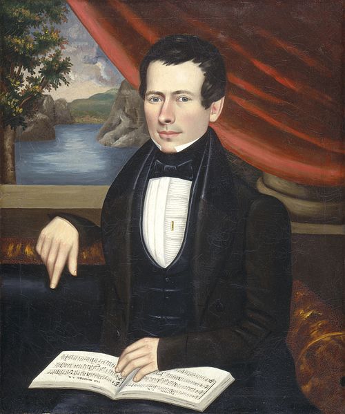 Man with a Tune Book: Possibly Mr. Cook, 1838, Erastus Salisbury Field