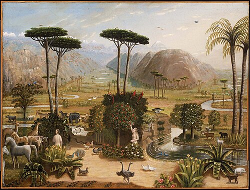 The Garden of Eden, 1860, Erastus Salisbury Field