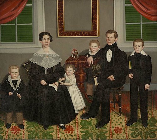 Joseph Moore and His Family, 1839, Erastus Salisbury Field