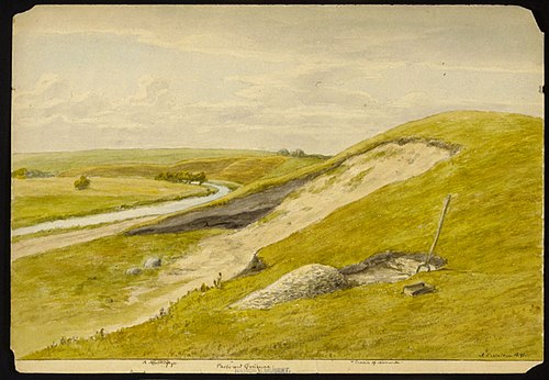 Affaldsdynge, parti ved Ørumaa, Ginnerup sogn., 1891, Andreas Peter Madsen