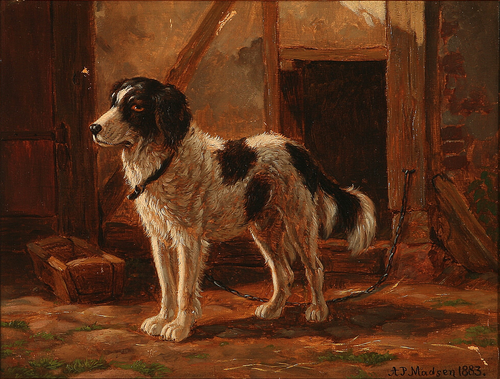 A guard dog, 1883, Andreas Peter Madsen