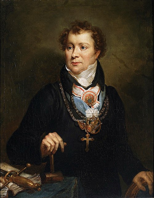 Portrait de Ludwik Osiński en tenue maçonnique., 1820, Antoni Brodowski