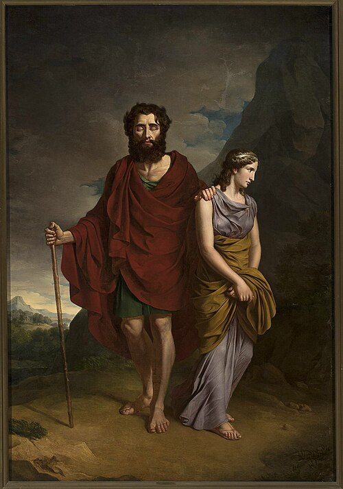 Œdipe et Antigone., 1828, Antoni Brodowski