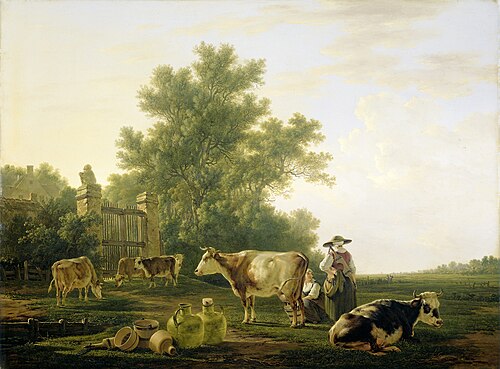 Milking Time, 1807, Jacob van Strij