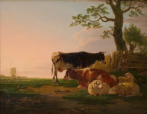 Weidelandschap met vee, 1793, Jacob van Strij