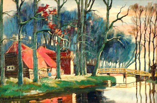 Brug over de Heiligenbergerbeek, 1920, H.W. Veenendaal