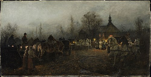 Wedding in the evening, 1882, Antoni Piotrowski
