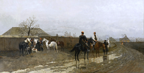 Scene from the January Uprising 1863, 1881, Antoni Piotrowski