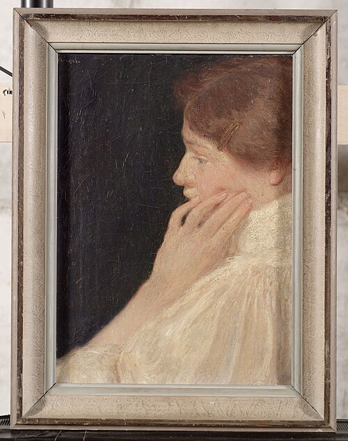 Portret van een dame en profil, 1905, Leo Gestel