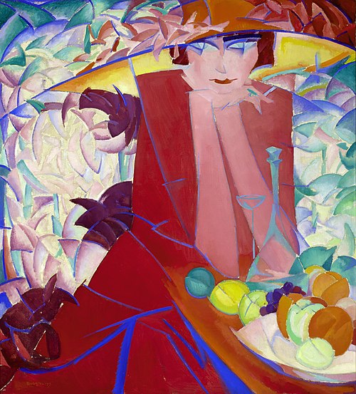 Lady with Large Hat in Summer House, 1913, Leo Gestel