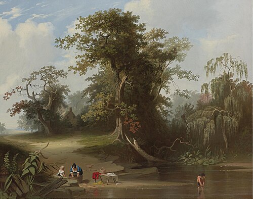 Landscape; rural scene, 1845, George Caleb Bingham