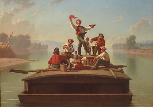 The Jolly Flatboatman, 1877, George Caleb Bingham