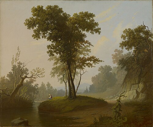 Landscape with Fisherman, , George Caleb Bingham