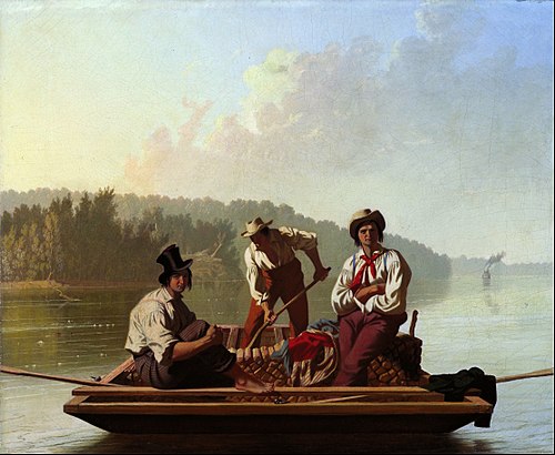 Boatmen on the Missouri, 1846, George Caleb Bingham