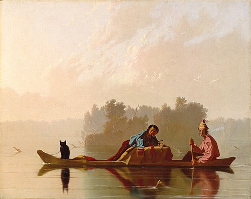 Marchands de fourrures descendant le Missouri, 1845, George Caleb Bingham