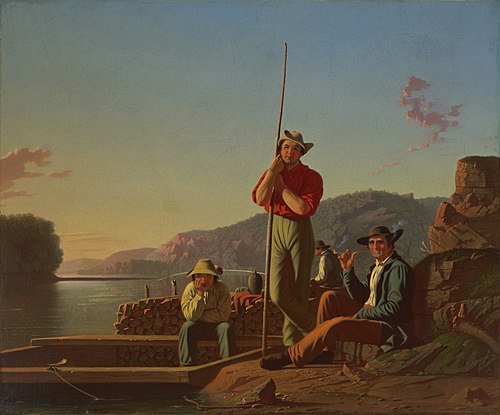 The Wood-Boat, 1850, George Caleb Bingham