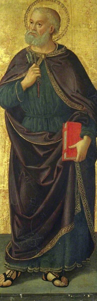 Saint Peter (triptych, right wing), 1470, Antoniazzo Romano