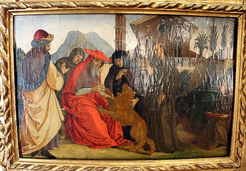 San Girolamo estrae una spina dalla zampa del leone, , Antoniazzo Romano