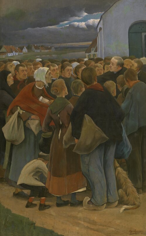 Emigrants - To the port, 1896, Eugène Laermans