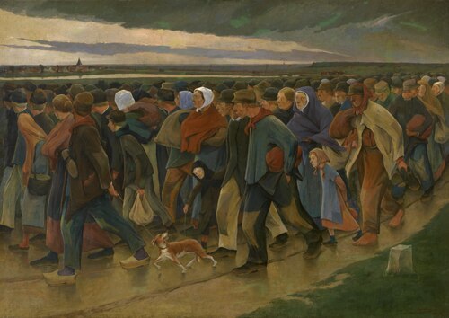 Emigrants - Last glance, 1896, Eugène Laermans
