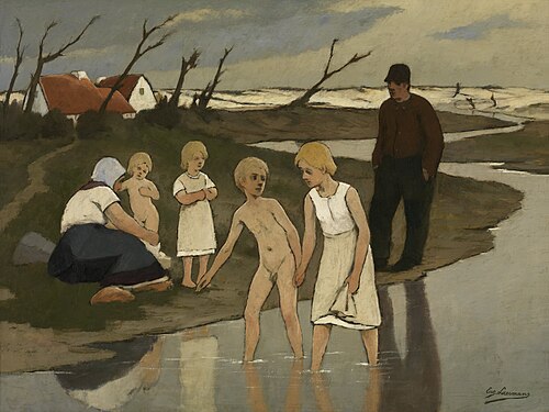 Bathing children, 1908, Eugène Laermans