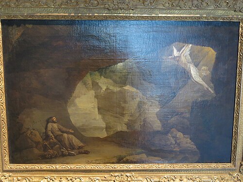 Paysage avec la stigmatisation de saint François, 1650, Laurent de La Hyre