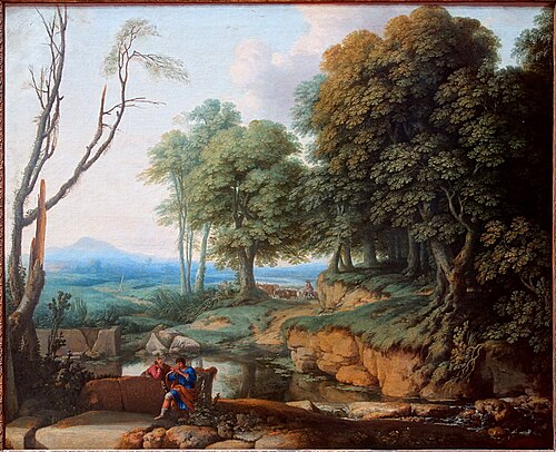 Paysage au joueur de flûte, 1650, Laurent de La Hyre