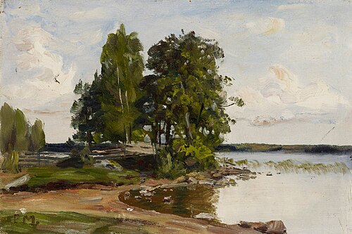 Strandlandskap från Klemis, 1903, Elias Muukka