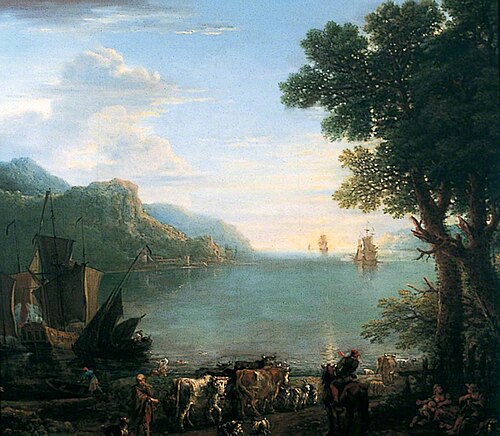 Drovers at a Harbour, 1765, John Wootton