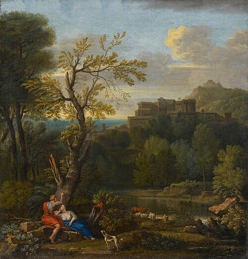 Landscape with Angelica and Medoro, , John Wootton