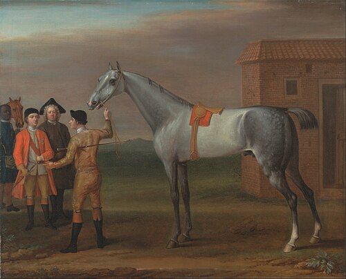 Lamprey at Newmarket, with a Group of Figures Including Sir William Morgan and Girolamo Bardoletti, 1723, John Wootton