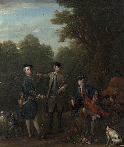 The Shooting Party: Frederick, Prince of Wales with John Spencer and Charles Douglas, 3rd Duke of Qu, 1740, John Wootton