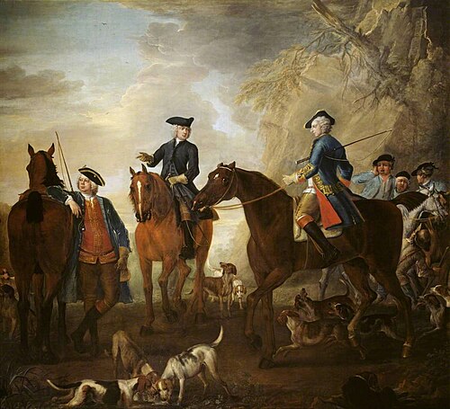 Viscount Weymouth’s Hunt: Mr Jackson, the Hon. Henry Villiers and the Hon. Thomas Villiers, with Hun, 1734, John Wootton