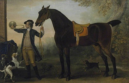 Life-Size Horse with Huntsman Blowing a Horn, 1732, John Wootton