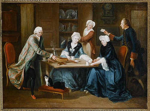 Réunion de la famille Barré dans son intérieur, 1772, Marius-Pierre Le Masurier