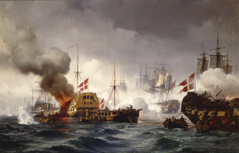 Scene from the battle of Copenhagen 1801., 1880, Carl Neumann