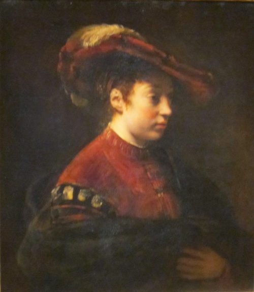 Young Woman in a Feathered Hat, , Willem Drost