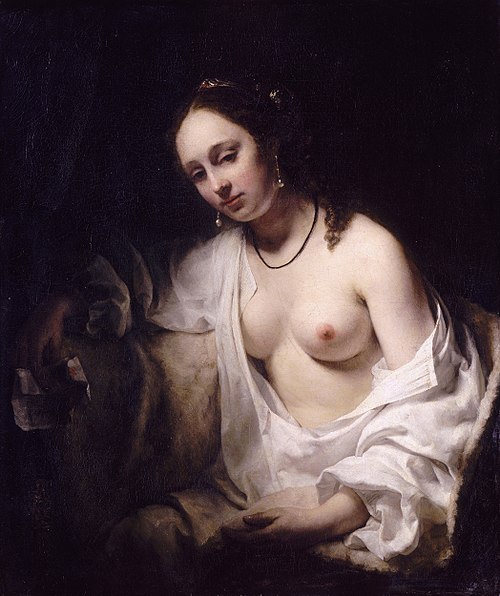 Bethsabée avec la lettre du roi David, 1654, Willem Drost