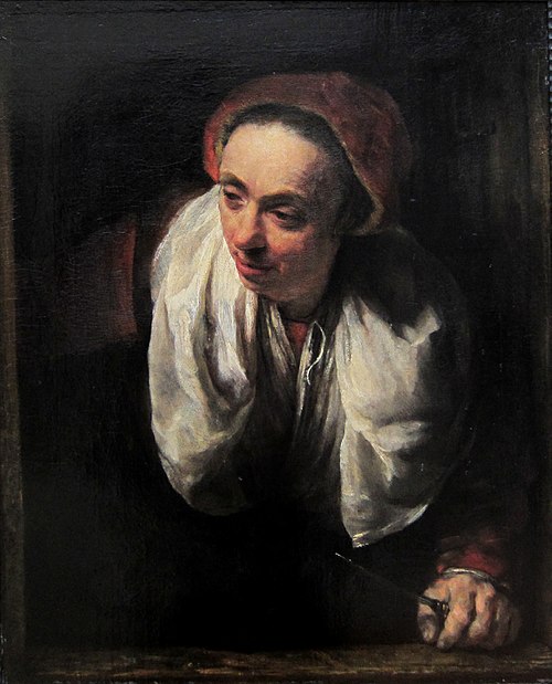Femme âgée à sa fenêtre, 1654, Willem Drost
