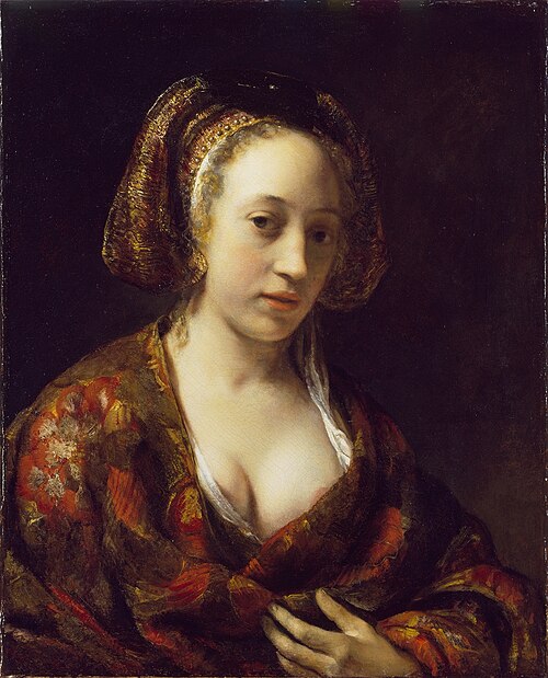 Young Woman in a Brocade Gown, 1654, Willem Drost