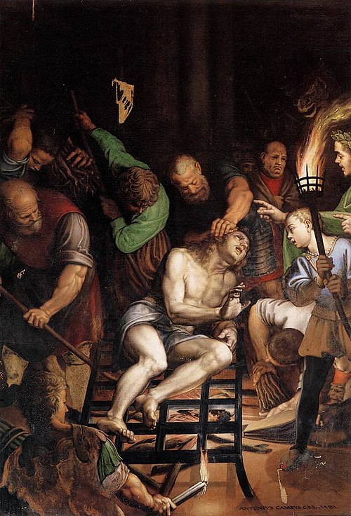 Martirio di san Lorenzo (Campi), 1581, Antonio Campi