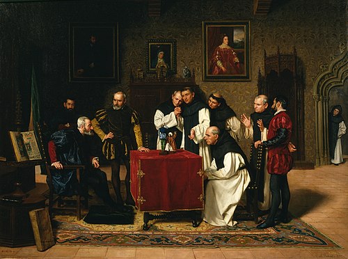 Carlos V en Yuste, 1877, Miguel Jadraque y Sánchez