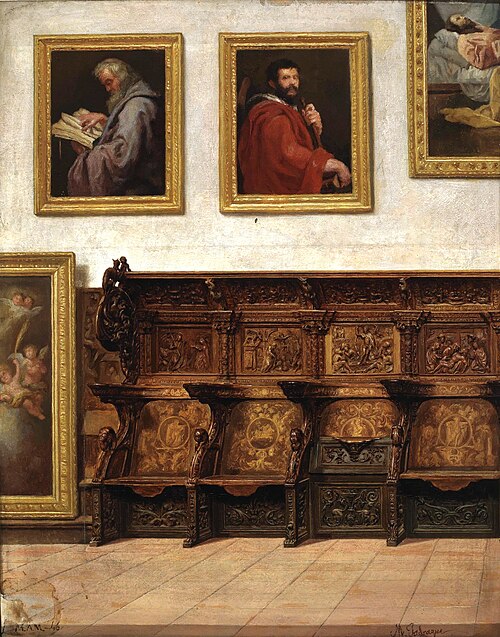 Estudio de la sillería de coro de Andrés de Nájera (Museo de Valladolid), 1884, Miguel Jadraque y Sánchez