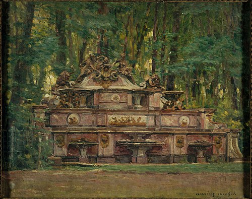 Le Buffet d'eau dans les jardins du Grand Trianon, 1917, Marius Michel