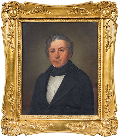 Julius Geber (1816-1876), wholesale dealer, banker, married to Hilda Philipson, 1848, Carl Vilhelm Nordgren