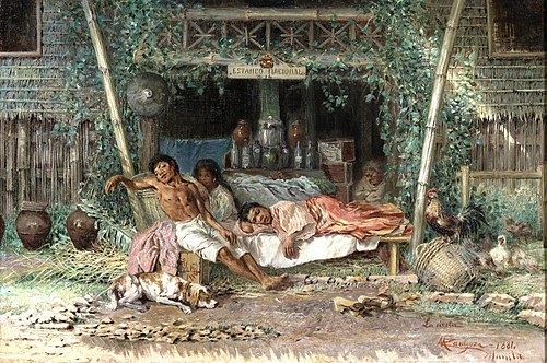 La siesta (Estanco nacional), 1884, Miguel Zaragoza